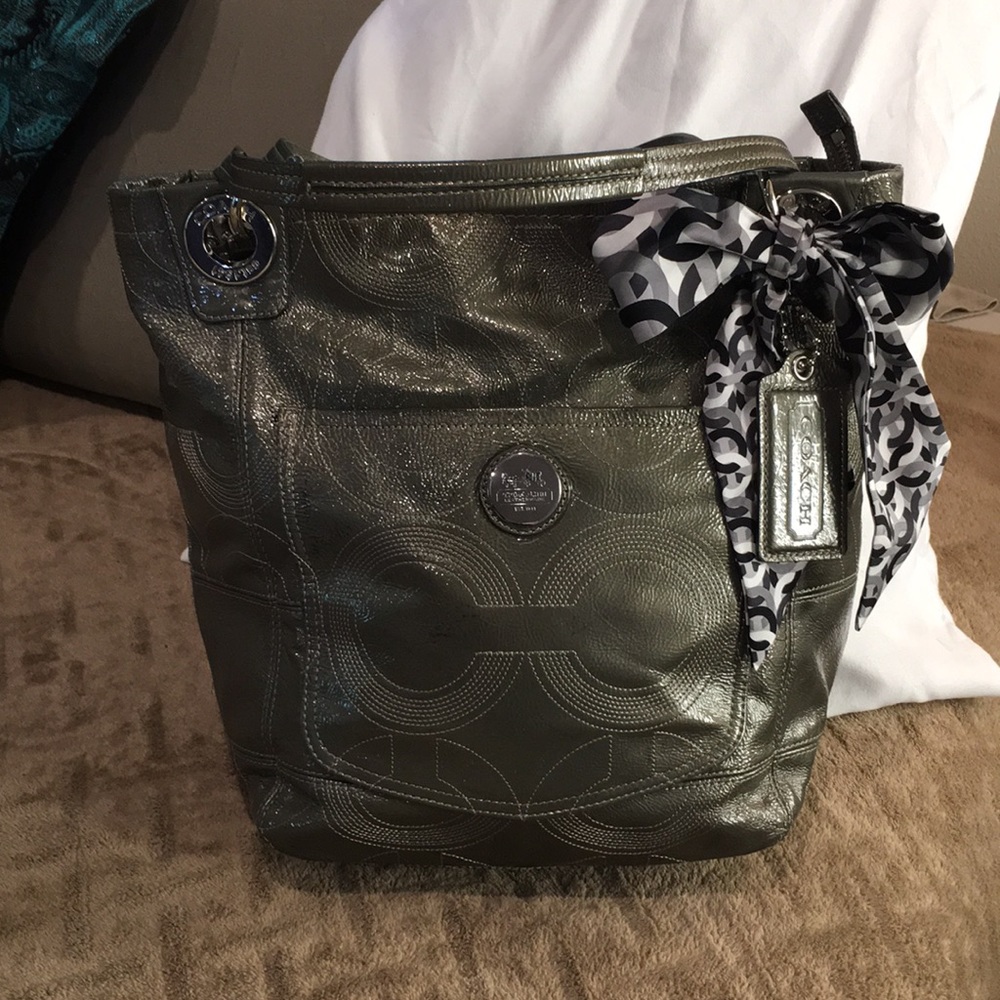 Coach Patent Shoulder Tote